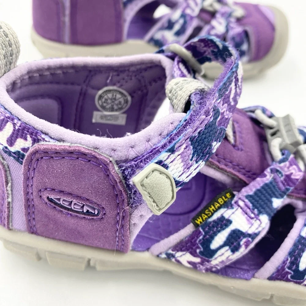 Girls Keen Waterproof Active Outdoor Sandals Shoes Camouflage Camo Purple 11 EUC - Picture 5 of 5